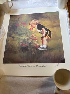 1993 PEMBERTON & OAKES “Grandmas Garden” DONALD ZOLAN LITHOGRAPH Auto 604/880